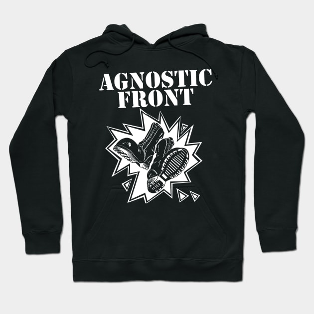 Agnostic Front White Design Hoodie by sobermacho